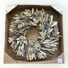 Garden Style Handcrafted Botanical Floral Dried Wreath Wall Decor Sage Lavender