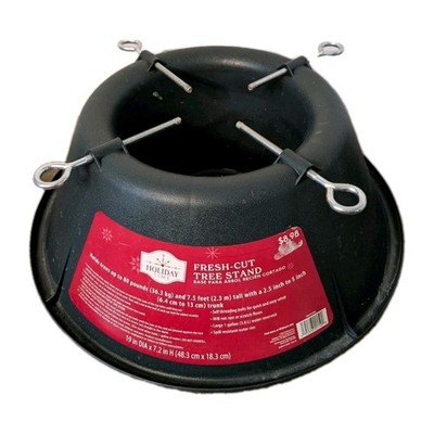 Holiday Time Fresh-Cut Christmas Tree Stand- Hold Up To 80lbs- 7.5Ft Tall Tree