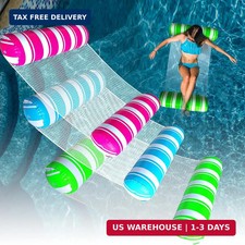 3 Pack Inflatable Pool Floats Adult Size Water Hammock,Pool Floaties Toys,4-in-1