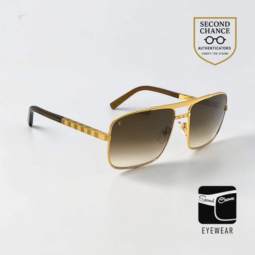 Louis Vuitton Gold Sunglasses for Men for sale | eBay