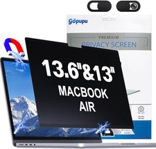 Magnetic Privacy Screen Camera Cover Compatible with Macbook Air 13.6 inch