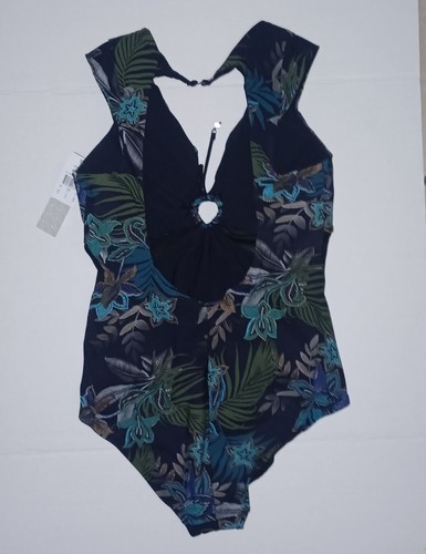Amoressa Blixen ONE-PIECE BIKINI Swimsuit 12 Black - Picture 2 of 7
