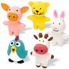 Dog Squeaky Toys 5 Pack Latex Dog Toys for Small Dogs Squeaky Squeeze Toys,...