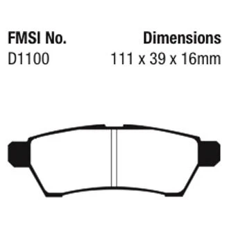 For Nissan Frontier 2005-2024 EBC DP41746R Yellowstuff Rear Brake Pads Foto 2 de 3