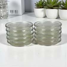 Vintage Kerr Clear Glass Canning Jar Lid Inserts Regular Mouth Lot Of 10