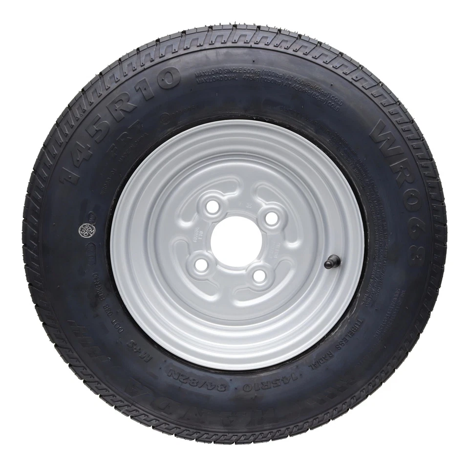 2 x Rad 145/80R10 Anhängerrad Komplettrad 145 R 10 145/10 LK 100x4 Felge 3,50x10 - Bild 4 von 4