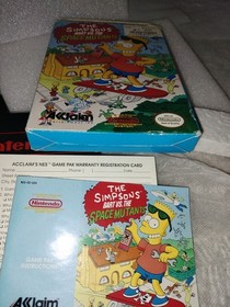 I Simpson Bart vs The Space Mutants NES scatola, manuale, solo inserti - senza gioco.