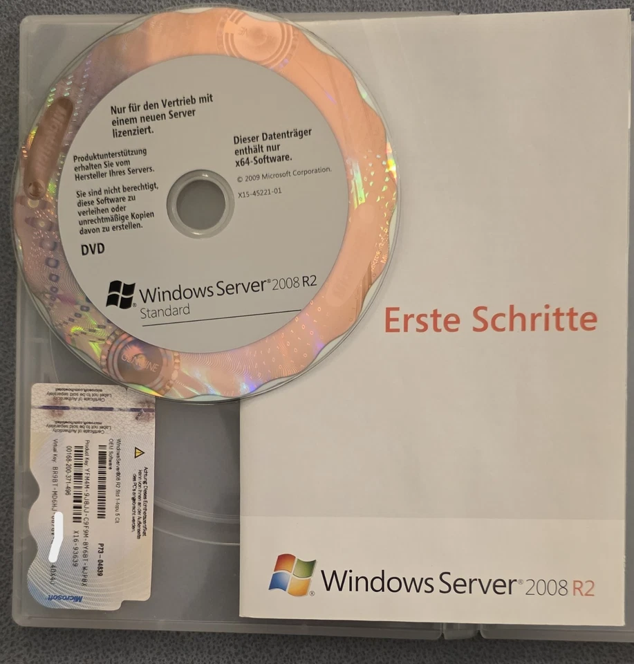 Microsoft Windows Server 2008 R2 Standard - 64-Bit - Deutsch - Bild 2 von 2