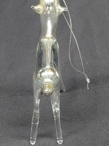 1920s GERMANY Hand Blown Mercury Glass 5" Reindeer Stag Bimini ? - Picture 9 of 14
