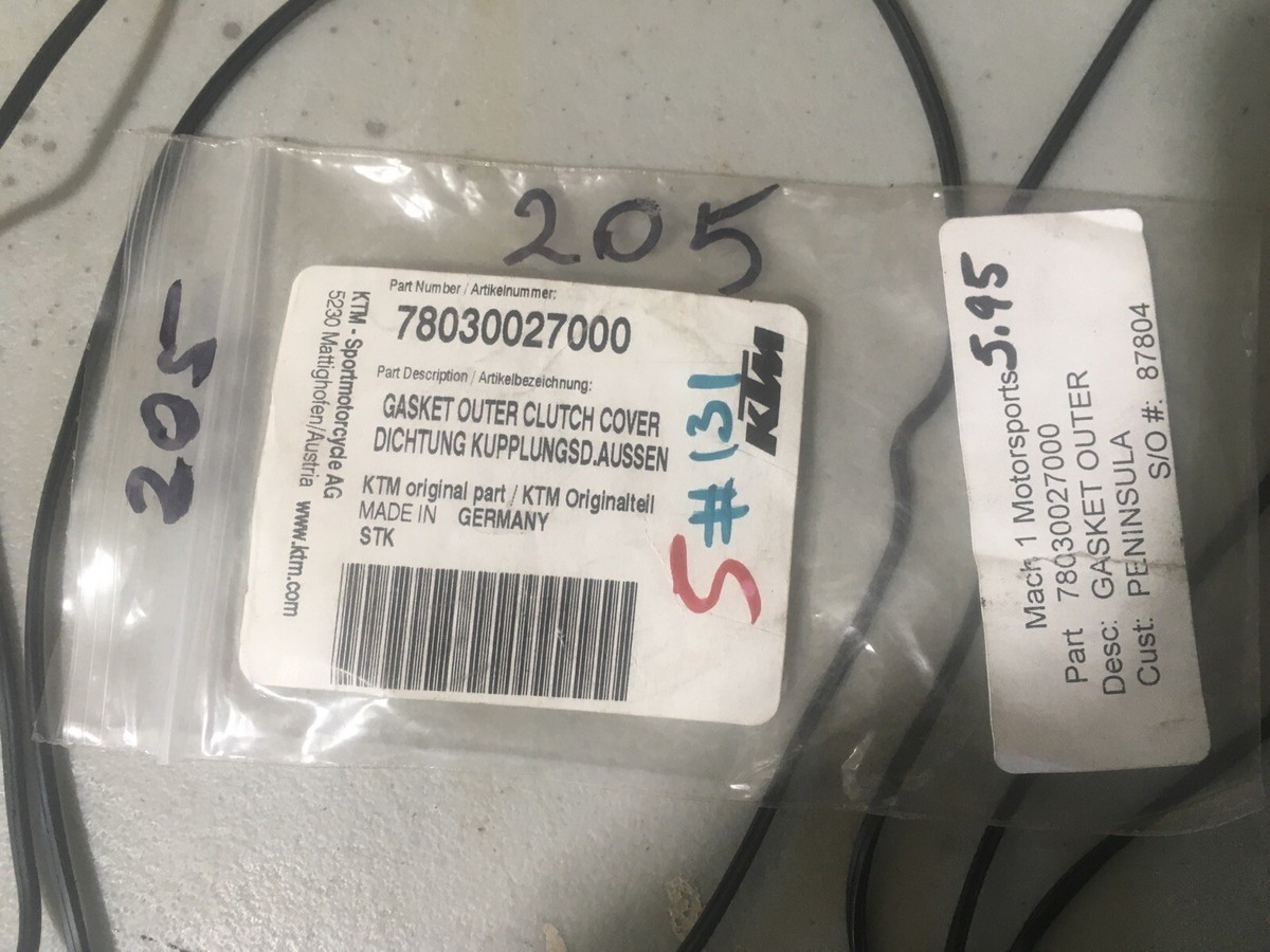スーパー9 5 NEW KTM OUTER CLUTCH COVER RUBBER GASKET 400 450 530 2008-2011
