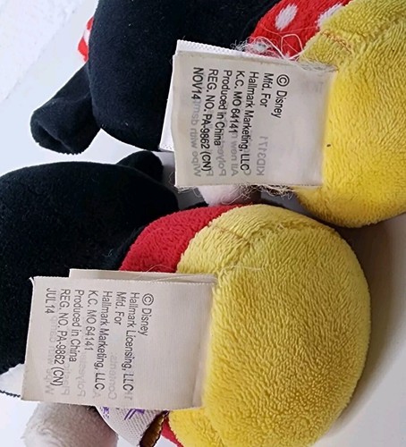 Juego de peluche Hallmark Itty Bittys Disney Minnie y Mickey Mouse - Imagen 9 de 9