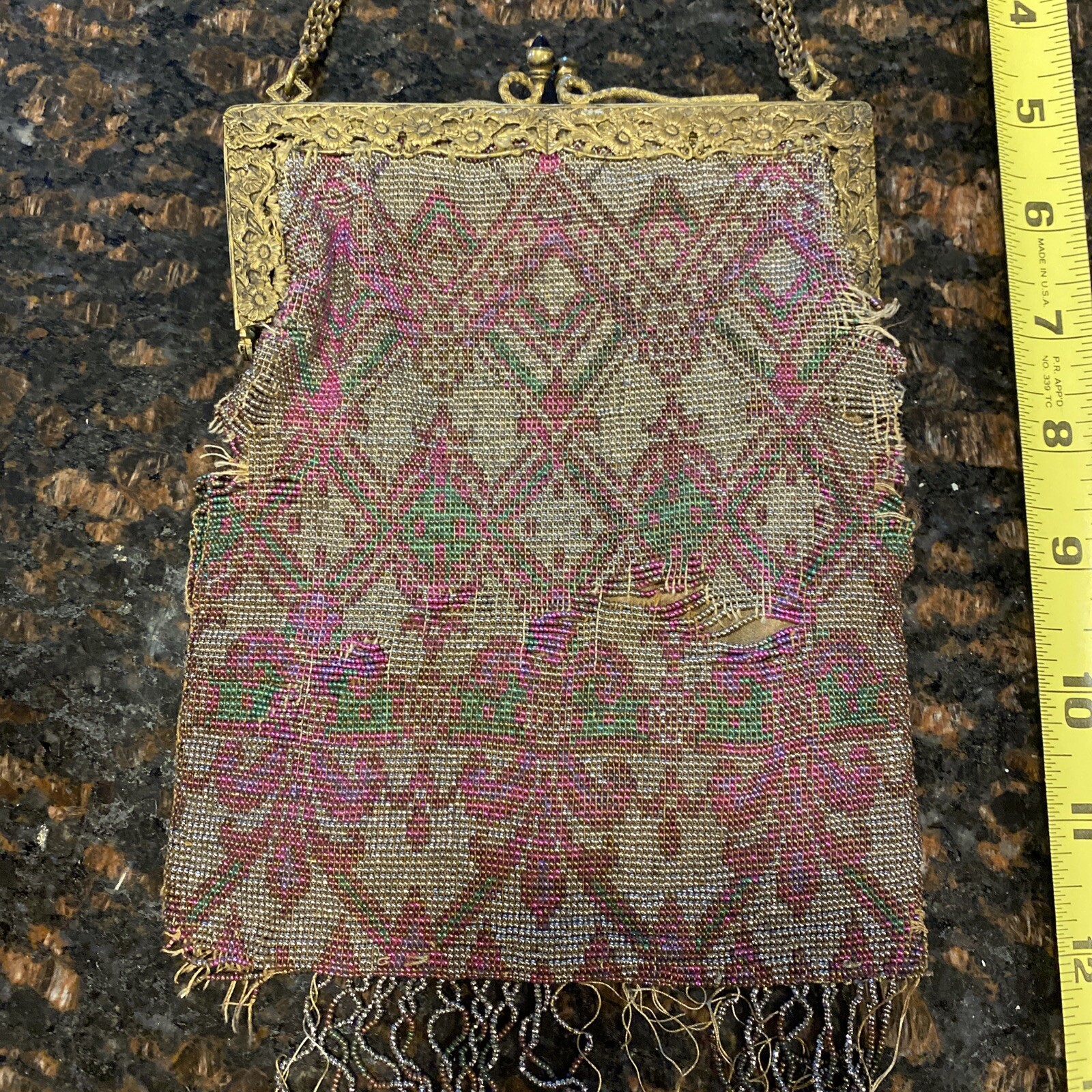 Antique vintage beaded purse Needs Repair eBay
