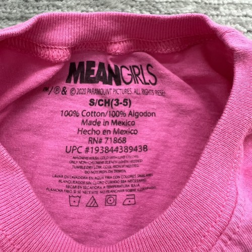 Mean Girls Shirt Size S (3-5) Youth Girls Plastics Movie Tee T-shirt Pink Small - Picture 3 of 6