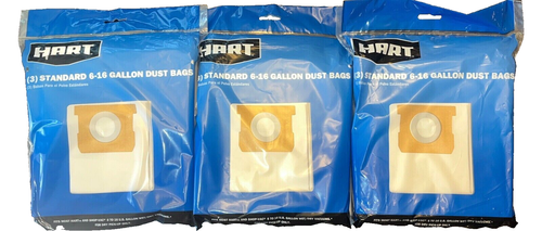 9 HART 6-16 Gallon STANDARD VACUUM DUST BAGS VDBM 3701 Shop-Vac Vacs - Picture 2 of 3