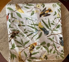 Pottery Barn Duvet Cover King Size Cotton Birds Bird Spring Sparrow Botanical