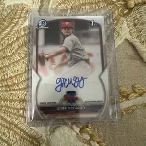 2023 Bowman Chrome Griff McGarry 1st Prospect Auto Autograph #CPA-GM Phillies