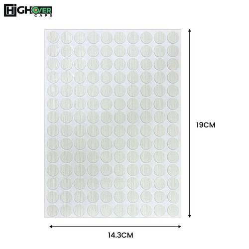 Self Adhesive Screw Hole Cover Caps, Oak Style, 700 Pieces/5 Sheets, 12mm - Picture 193 of 316