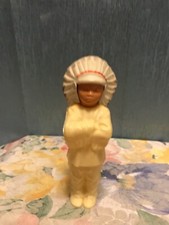 Vintage Native American Indian Chief Plastic Celluloid 5.5" Figure