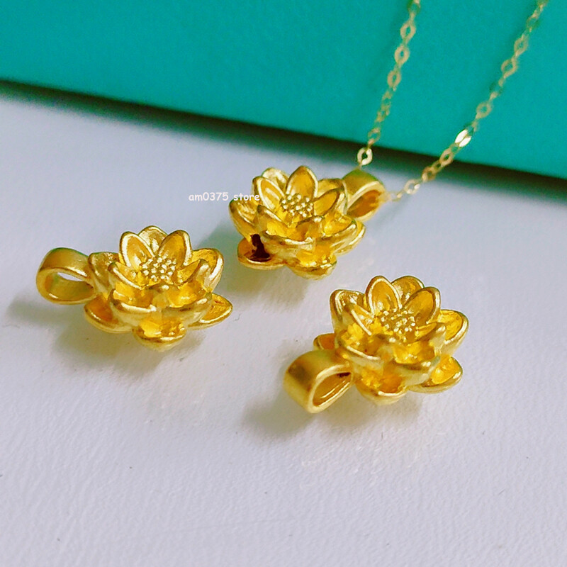 【最終値下げ】STRONG LOTUS NECKLACE GOLD Amazon.com: 14k Real Solid Gold Lotus Necklace for Women