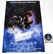 STAR WARS THE EMPIRE STRIKES BACK CAST SIGNED MOVIE POSTER FORD LUCAS FISHER COA STAR WARS THE EMPIRE STRIKES BACK CAST SIGNED MOVIE POSTER FORD LUCAS FISHER COA