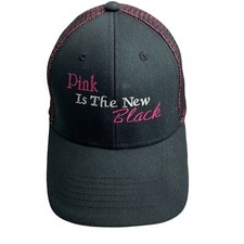 Port Authority Womens Embroidered Pink Is The New Black Snapback Hat Cap 763