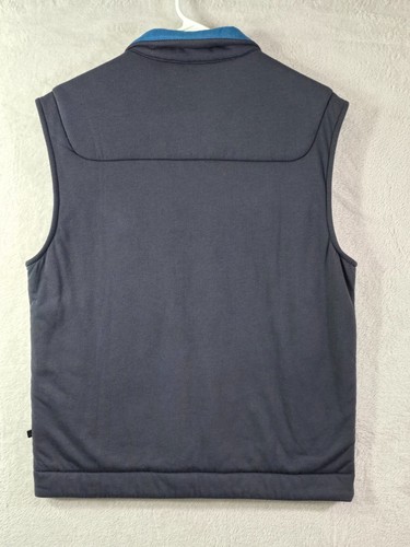 Vintage DKNY Full Zip Black Blue Vest Jacket Men's Size M - Picture 2 of 8