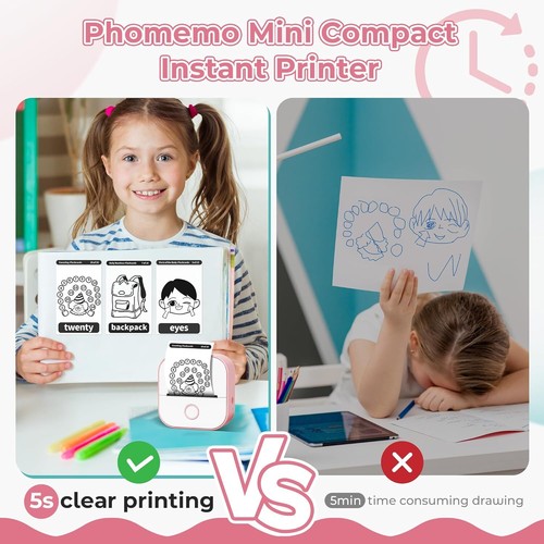 Phomemo Sticker Printer- T02 Print Pods Mini Sticker Printer Children's Day Gift - Bild 8 von 24