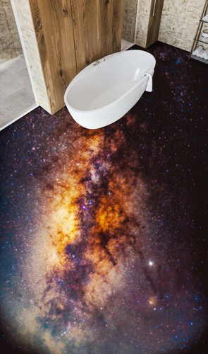 3D Yellow Galaxy 2029 Floor WallPaper Murals Wall Print Decal UK Zoe - Picture 2 of 5