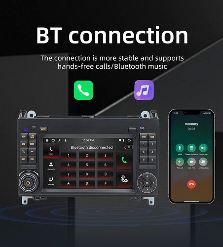 7 Zoll Autoradio Wireless Carplay 2 DIN Android 12 für Mercedes Sprinter Benz B200 - Bild 7 von 26