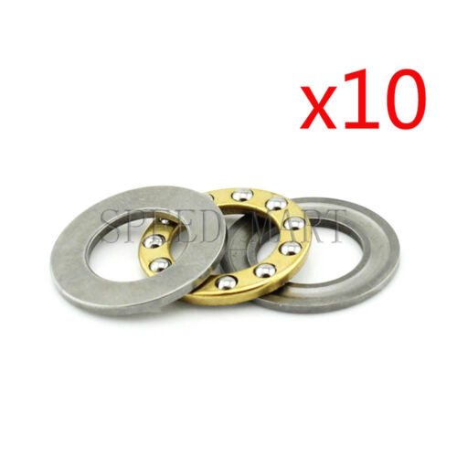 10 pièces roulements à billes à poussée axiale F10-20 m 10 mm x 20 mm x 6,5 mm - Photo 1/5