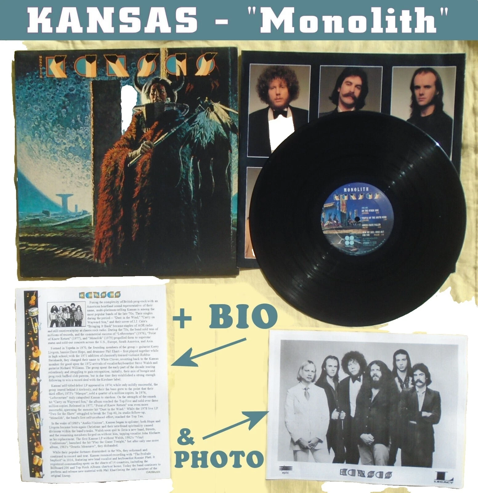 Discos de vinilo de velocidad de 33 RPM de Kansas