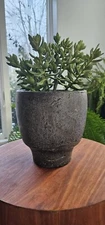 Mortar Chalice Planter Black Gray Custom Finish 