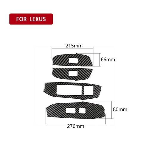 For Lexus NX200T 300H 2015-2020 Carbon Fiber Window Lift Panel Switch Cover Trim - Picture 2 of 8