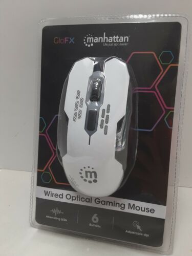 Wired Optical Windows/Mac GloFX LED Gaming Mouse Adj dpi /6 Button+LCD Clean Kit - Picture 2 of 9