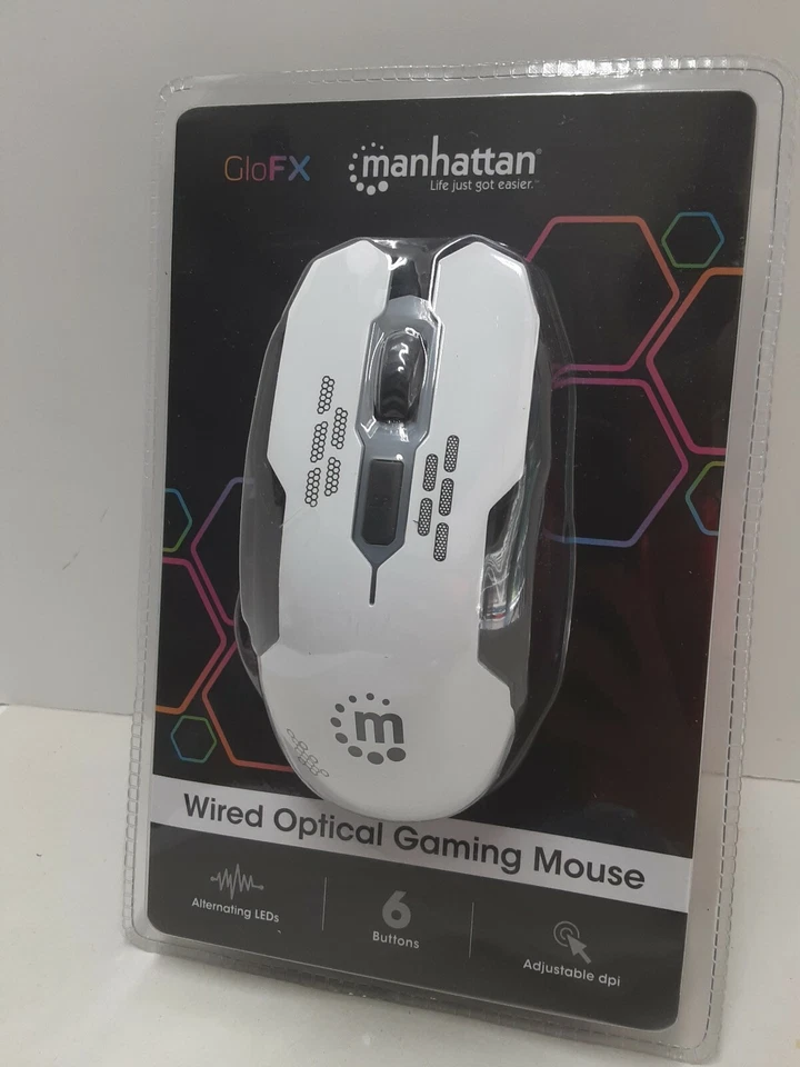 Wired Optical Windows/Mac GloFX LED Gaming Mouse Adj dpi /6 Button+LCD Clean Kit - Image 2 of 4