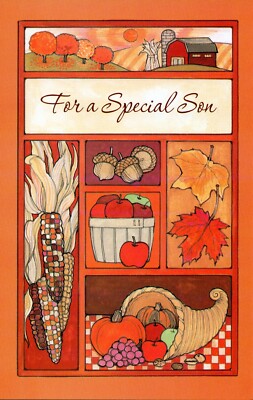 Warm THANKSGIVING Card FOR SON, Thinking of You Memories by Gallant Greetings + 