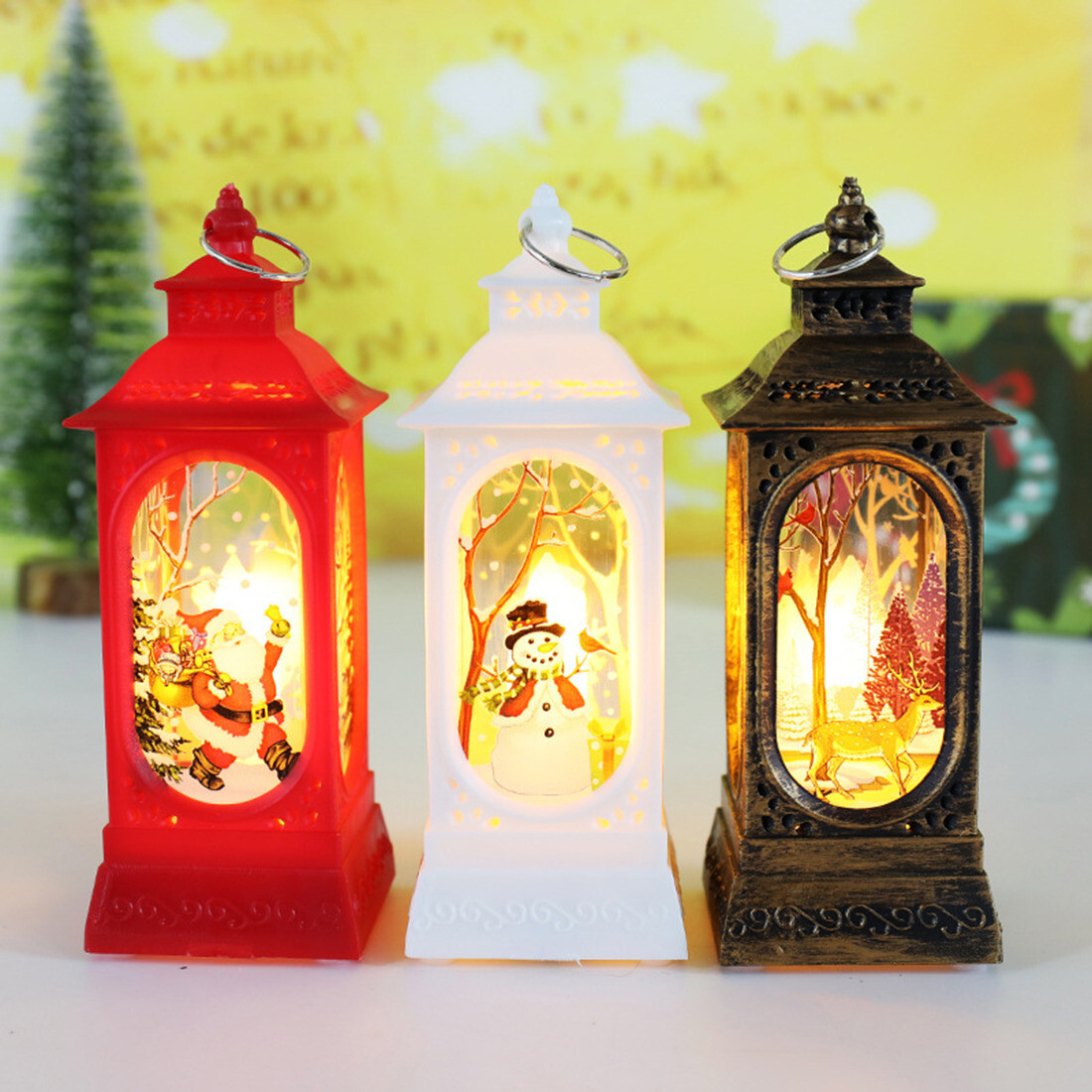 Christmas light up hanging lanterns Clearance