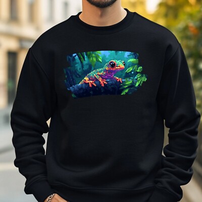 Gecko Pixel Art Sweatshirt Kuschelig und Perfekt für jeden Anlass S bis 4XL