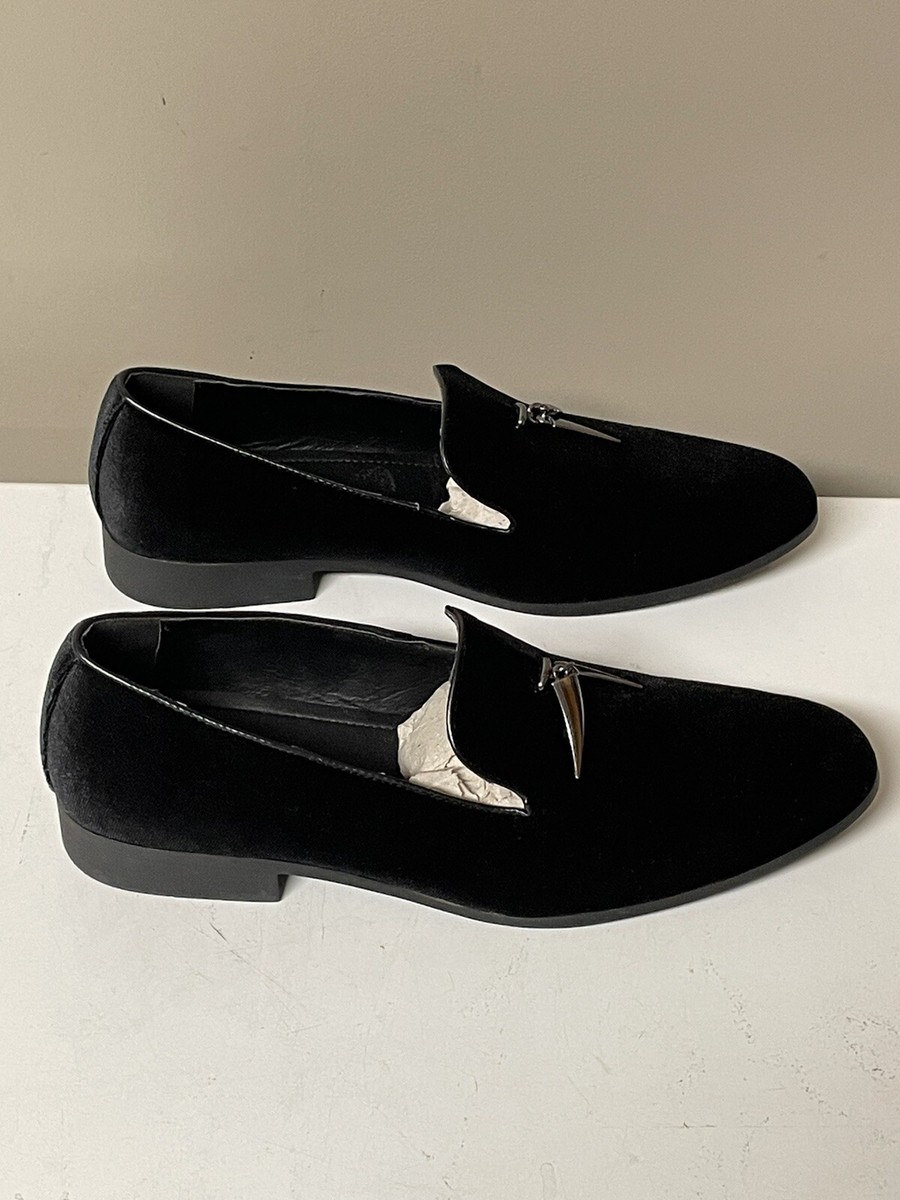Amali Black Velvet Smoking Slippers Formal Mens 9.5 Tuxedo  display picture 2