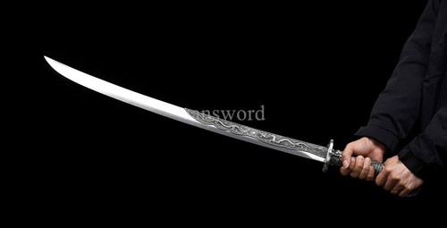 1095 Carbon Steel Hand Forge Chinese Dao 绣春刀 Real Sword Battle Ready Sharp Black - Picture 3 of 11