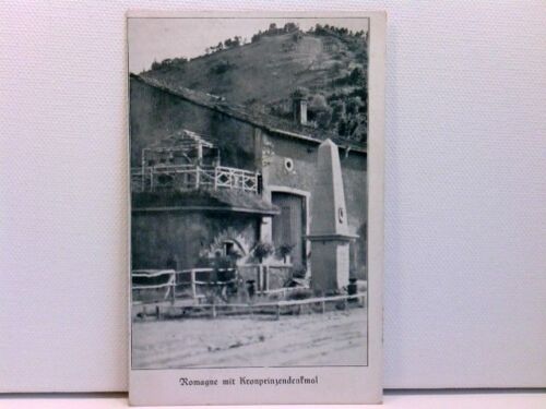 sehr seltene AK Romagne mit Kronprinzendenkmal; Feldpost 1916; sehr klare Stempe - Bild 1 von 2