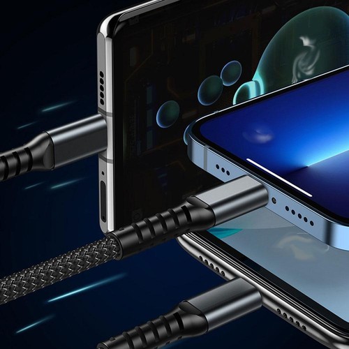 3 in 1 Mobile Phone Data Cable 100w Fast Charging Cable 1'2m Braided Line^ U5T8 - Zdjęcie 8 z 15