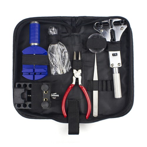 Watch Repair Kit Case Opener Holder Link/Pin Remover Watch Press + 12 Nylon Dies - Picture 13 of 54