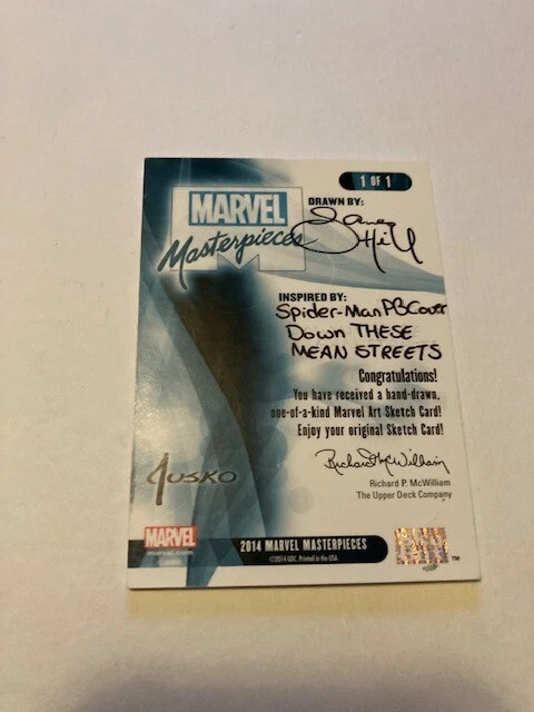 2016 Marvel Masterpieces Sketch Card Captain America - Sames Hill - Image 2 of 3