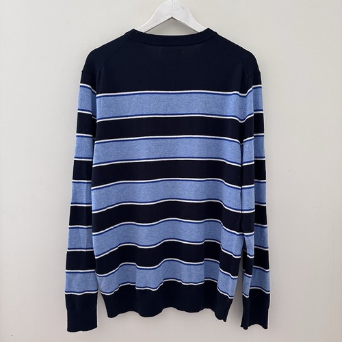 GANT Mens Long Sleeve Merino Wool Blend Pullover Sweater - Striped - Size XL - Picture 9 of 10