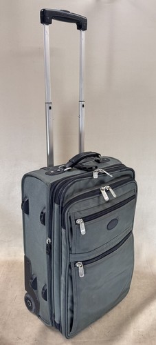 Kirkland Signature 22” Upright Expandable Wheeled CarryOn Suitcase Green Cordura - Picture 3 of 12