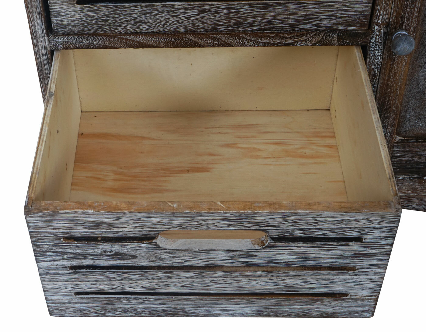 Sitzbank HWC-J22, Bank Kommode, Shabby-Look Vintage 49x71x32cm braun