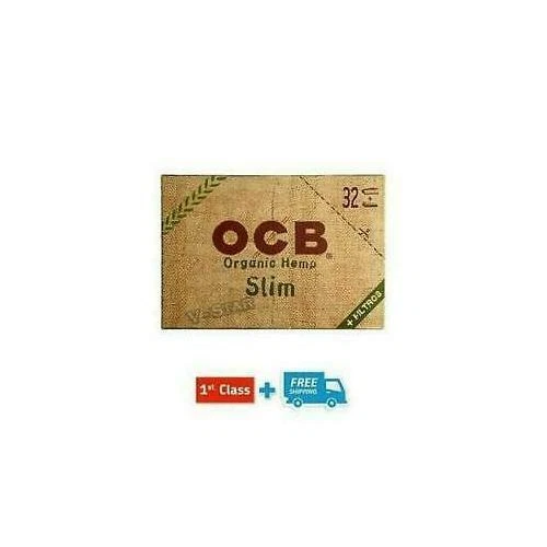 OCB ORGANIC HEMP ROLLING KING SIZE SLIM PAPERS + FILTERS 5/10/20/25/32 BOOKLETS  - Image 2 of 4