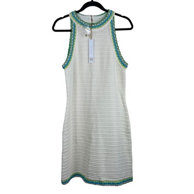 House of Harlow 1960 Crochet Dress Cream Halter Style Women Size Medium NEW