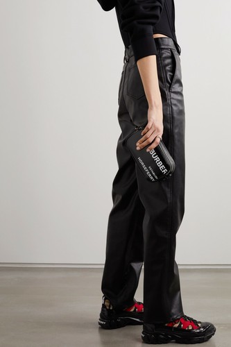 $1250 Burberry Horseferry Cuero-Recortado Recubierto-Lona Bolso de Hombro Cinturón para Cámara - Imagen 7 de 7